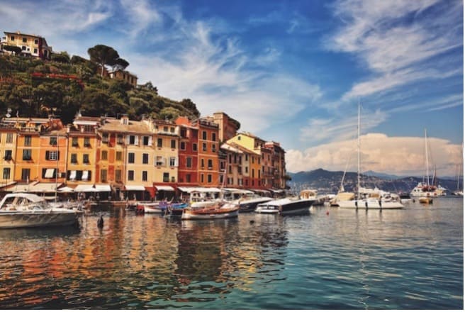Pristaniško mesto Portofino v Italiji.
