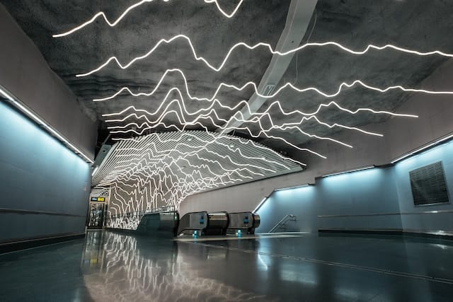 Podzemna postaja Oden plan, na zeleni liniji v Stockholmu.